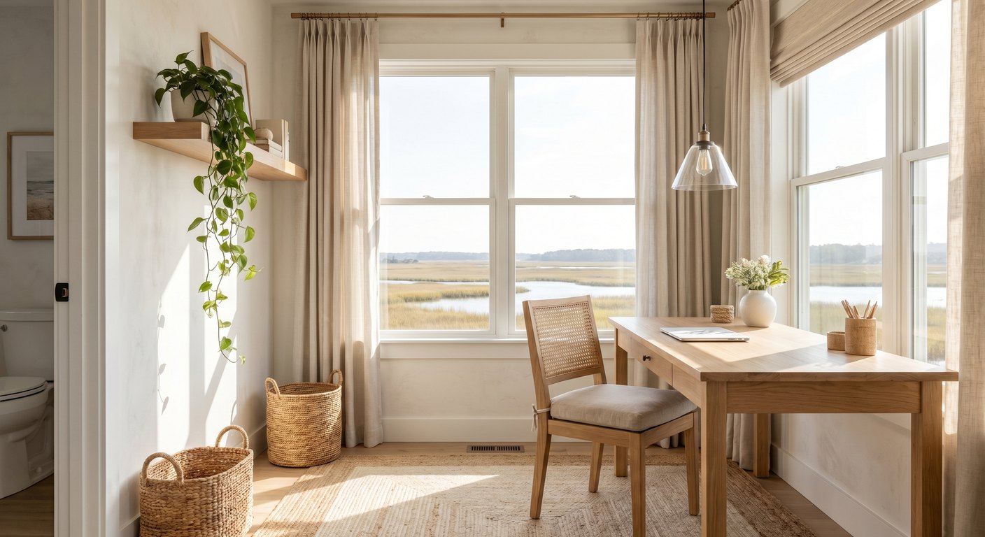 Our Home Office With a View of the Marsh